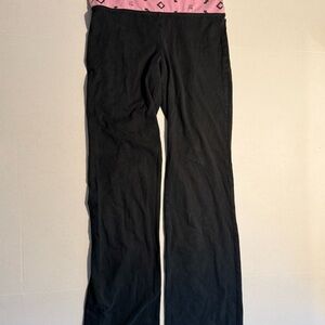Victoria's Secret Pink Yoga Womenswear Leggings Small Black and Pink